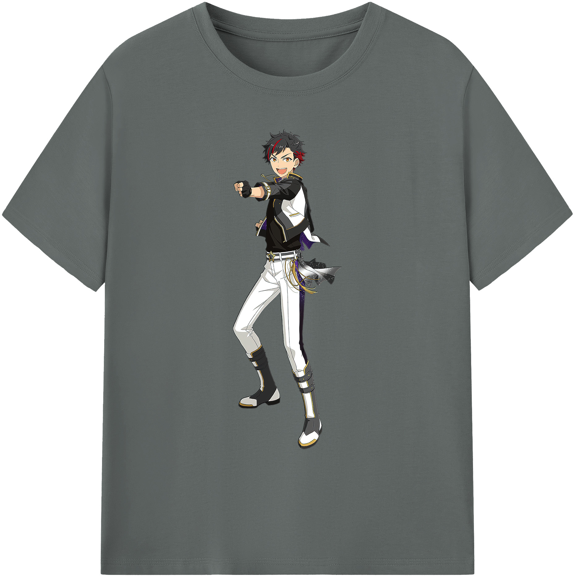 （画像用） あんさんぶるスターズ! Ensemble Stars 綿100％ メンズ半袖Tシャツ｜肌触りやわらか＆通気性